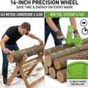 Feroca Firewood Marker Tool - Automatic Paint Marking Device with 16'' Roller Wheel, Durable Firewood Measuring Tool for Log Cutting & Woodworking, Measuring Accessory For Chainsaw Portable Design