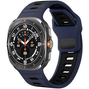  Pack Rugged Sport Band for Samsung Galaxy Watch Ultra Bands 47mm Men/Women,Two Tone Silicone Waterproof Strap Compatible with Samsung Watch Ultra Band,Galaxy Watch 7 Ultra Bands Replacement