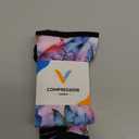 Viasox Compression Socks for Women and Men, Knee High Socks 12-15 mmhg Circulation Support for Flight, Travel, Daily (Medium, Butterfly)