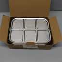 Bento Box for Kids, 1.5L/50oz Stainless Steel Snack Containers with 3 Compartments, Lockable Clip Kids Lunch Box, Eco-Friendly, Leak-proof, Dishwasher-Safe for Home, School, Travel