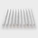 10-Pack Carrara White Marble Pencil Liner Tile, 3/4" x 12" Honed Natural Stone Bullnose Tile Edge Trim Molding for Kitchen Backsplash, Bathroom and Shower Wall