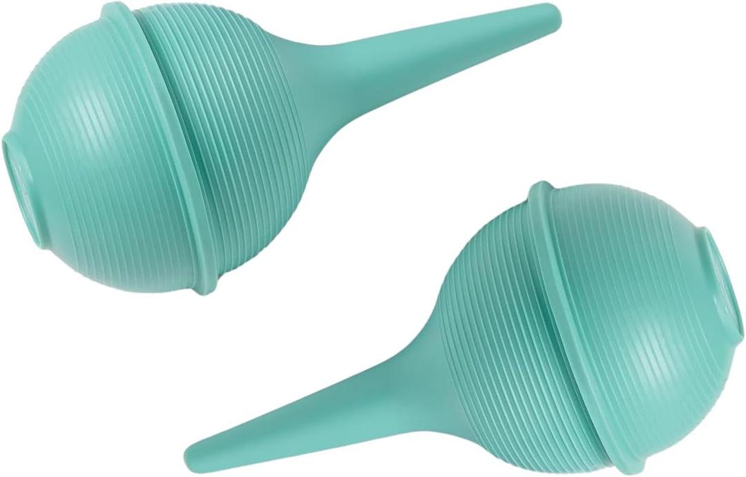 Comfort Axis Baby Nasal Aspirator and Ear Wax Bulb Syringe, Green, 3 Oz, Pack of 2