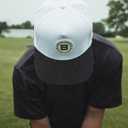 BRIMZ Outdoor Performance Hat - Water & Sweat Resistant Hats - Breathable & Moisture-Wicking Snapback (One Size, Brimz - White & Black)