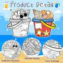 My Summer Bucket List Activity Poster for Kids -36Pcs Bulk Color Your Own Summer Bucket List Personalized Holiday Break Ideas Checklist Coloring Poster for Students End of School Year Gift Camp Supplies, 12.6 x 10.2 inches