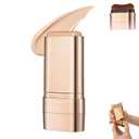 Hanae Korea Foundation Stick, Dual-Ended Concealer Foundation Stick with Brush, Luminous 3-in-1 Makeup Stick, Lightweight Full Coverage, Brightening & Long-Lasting, 2 Pack (Natural)