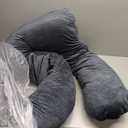 Cute Castle Pregnancy Pillows, Soft U-Shape Maternity Pillow with Removable Cover - Full Body Pillows for Adults Sleeping - Pregnancy Must Haves - Jumbo 57 Inch - Grey