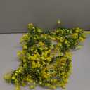 RECUTMS Hanging Garland Plants Artificial Eucalyptus Garland Fake Hanging Eucalyptus Leaf Garlands with Flowers Faux Vine Plants for Indoor Outdoor Spring Thanksgiving Wall Arch Wedding Decor(Yellow)