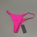 Zmart Women Thong Bikini Bottoms G String Sexy Low Waist Swimsuit Bottom Brazilian Cheeky Bathing Suit Bottoms, Pink, S