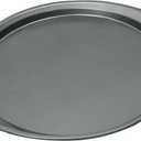Pizza Pan - 14 Inch Nonstick Pizza Pan for Oven with Widen Handles for Cooking, Baking, and Grilling - Durable, Even Heating, Long-Lasting Kitchen Cookware (1, Black)