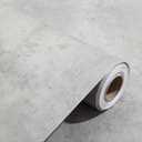 TAOGIFT 24x117 Inches 3D Textured Peel and Stick Concrete Wallpaper Grey Cement Contact Paper for Walls Kitchen Cabinets Countertop Bathroom Bedroom Furniture (60CMX3M, Gray)