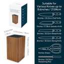 KITCHENDAO Deluxe Universal Knife Block with Slots and Chef Knife 8 Inch