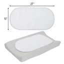 TILLYOU Waterproof Changing Pad Liners 6 Pack, 100% Cotton Reusable Cloth Diaper Liners, White