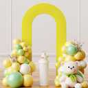 Yellow 7.2FT Open Arch Backdrop U Shaped Cover, Spandex Double Sided Arch Cover, Fitted Round Top Chiara Stand Cover for Party Wedding Ceremony Baby Shower Birthday Decoration