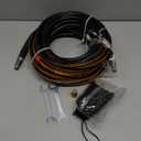 50FT Sewer Jetter Kit for Pressure Washer, 1/4" NPT Corner Drain Cleaner Hose 5800 PSI with Sewer Jetting Nozzles, Pearl Corsage Pin, Waterproof Tape, Extension Cord Organizer&2 Spanner