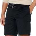Amazon Essentials Men's 9" Elastic Waist Cargo Shorts, Black, XX-Large