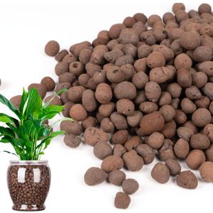 GASPRO 10lb LECA Expanded Clay Pebbles for Plants, Hydroponics, Aquaponics, 100% Natural Leca Balls for Soil Root Development, Orchid Potting Mix, Drainage and Reusable, 4-16mm