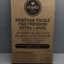 Regalo Safety 29-49" Easy Step Extra Wide Baby Gate for Doorways & Bottom of Stairs, Pressure Mounted Safety Gate with Door for Babies, Toddlers & Pets, Black