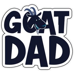 Goat Dad 6-Inch Vinyl Decal Sticker for Laptops, Water Bottles, Cars, Notebooks, and More  Durable, Waterproof, Weather-Resistant, Easy to Apply, and Long-Lasting