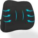 Lumbar Support Pillow for Office Chair, Memory Foam Lumbar Pillow for Lower Back Pain Relief (xiaoyaokaoblack)