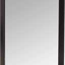 Rectangular Wall Mount Mirror With Peaked Trim, Black, 16 x 20 inch