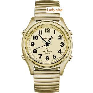 Talking Watch for Women-Elderly or Visually Impaired Watches American-Style English Voice Timekeeping Watch-Ideal Gifts for Mother or Sisters, (Gold) Talking Watch for Women-Elderly or Visually Impaired Watches American-Style English Voice Timekeeping Watch-Ideal Gifts for Mother or Sisters, (Gold)