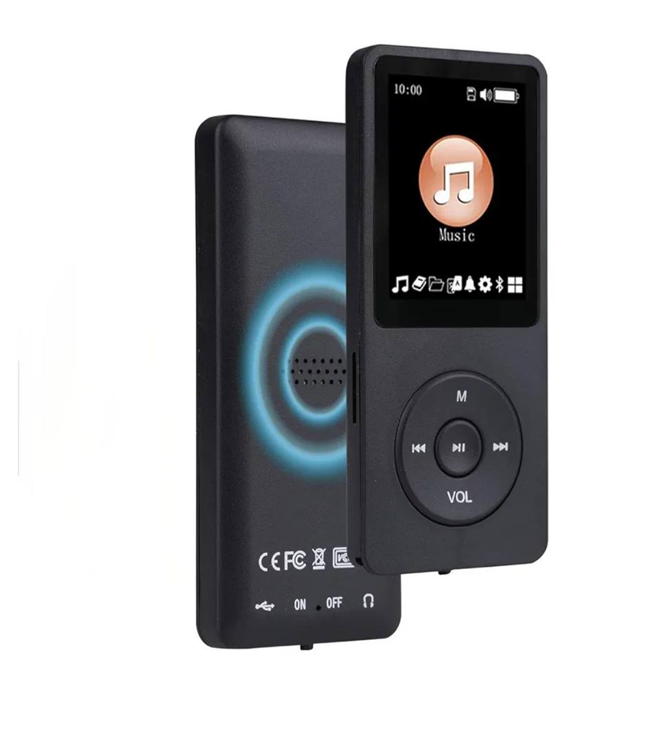 MP3 Player - Music Player with Bluetooth 5.2 HiFi Sound Shuffle Single LoopBuilt-in HD Speaker Voice Recorder Mini Design Ideal for Sport ，Supports up to 128GB TF Card-A3