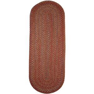 Super Area Rugs Confetti Indoor/Outdoor Braided Rug - Woven Rug Made in USA - Brilliant Red - 2ft x 9ft Runner