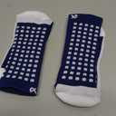 Lux Dual Grip Socks - Soccer Grip Socks for Men and Women. GripArray Performance & Comfort (Small, Blue)