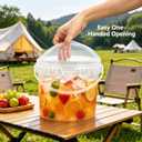 4 Pack 1.6 Gallon Plastic Bucket with Lid, Round Food Grade Large Storage Container for Water, Paint, Ice & Daily Use