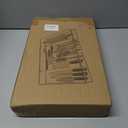 IEEK Kitchen Drawer Organizer for Cutlery and Utensils,Adjustable Silverware Drawer Organizer Tray,Kitchen Storage Divider for Spatula Tools,Gadgets,Forks,Knives,Spoons and Chopsticks,Black-L