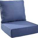 6" Thick Outdoor Chair Cushions - 24"* 24" Patio Furniture Cushions with Water Resistant & Removable Cover, 28D High Density Sponge Patio Cushion for Outdoor Furniture Couch Chair Blue