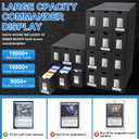Trading Card Storage Box, 18000+ Cards Deck Box for MTG Commander, Trading Cards Organizer with 48 Card Dividers, Labels & Tapes, Visible Card Deck Boxes for MTG TCG PTCG Sport Cards