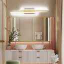 PRESDE 40" LED Bathroom Vanity Light, Modern Brushed Gold Wall Bar Fixture Over Mirror Dimmable