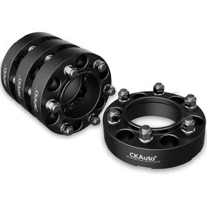 CKAuto 4 Pack 6x5.5 Hub Centric Wheel Spacers, 1.50" 6x139.7mm Wheel Spacers, 106.1mm Center Bore with M12x1.5 Studs (1.50'' Thick / 4 pack)