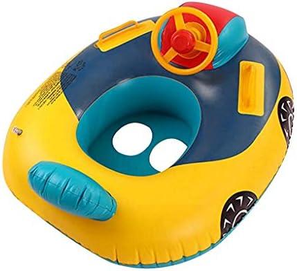 Cute Child Kids Inflatable Pool Float PVC Summer Swim Float Air Bed Lake Boat Swimming Floats with 2 Handles Surfing Raft Bodyboard Floating Mattress Seat Swim Ring for Girls Boys 1-5 Years