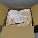 5 Pack Woven Storage Baskets for Shelves, Decorative Basket Organizer Storage Bins for Toys, Books, Clothes, Closet, Nursery, Bathroom  Cotton Rope Shelf Baskets for Organizing, Khaki & White