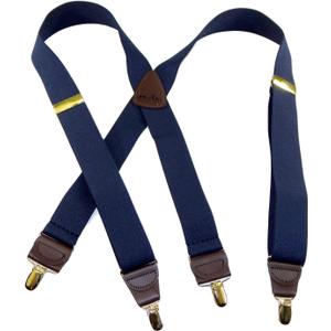 Hold-Up Casual Series Suspenders for Men with X-Back No-Slip Clips | Traditional X-back style delivers classic comfort and dependable suspender support.