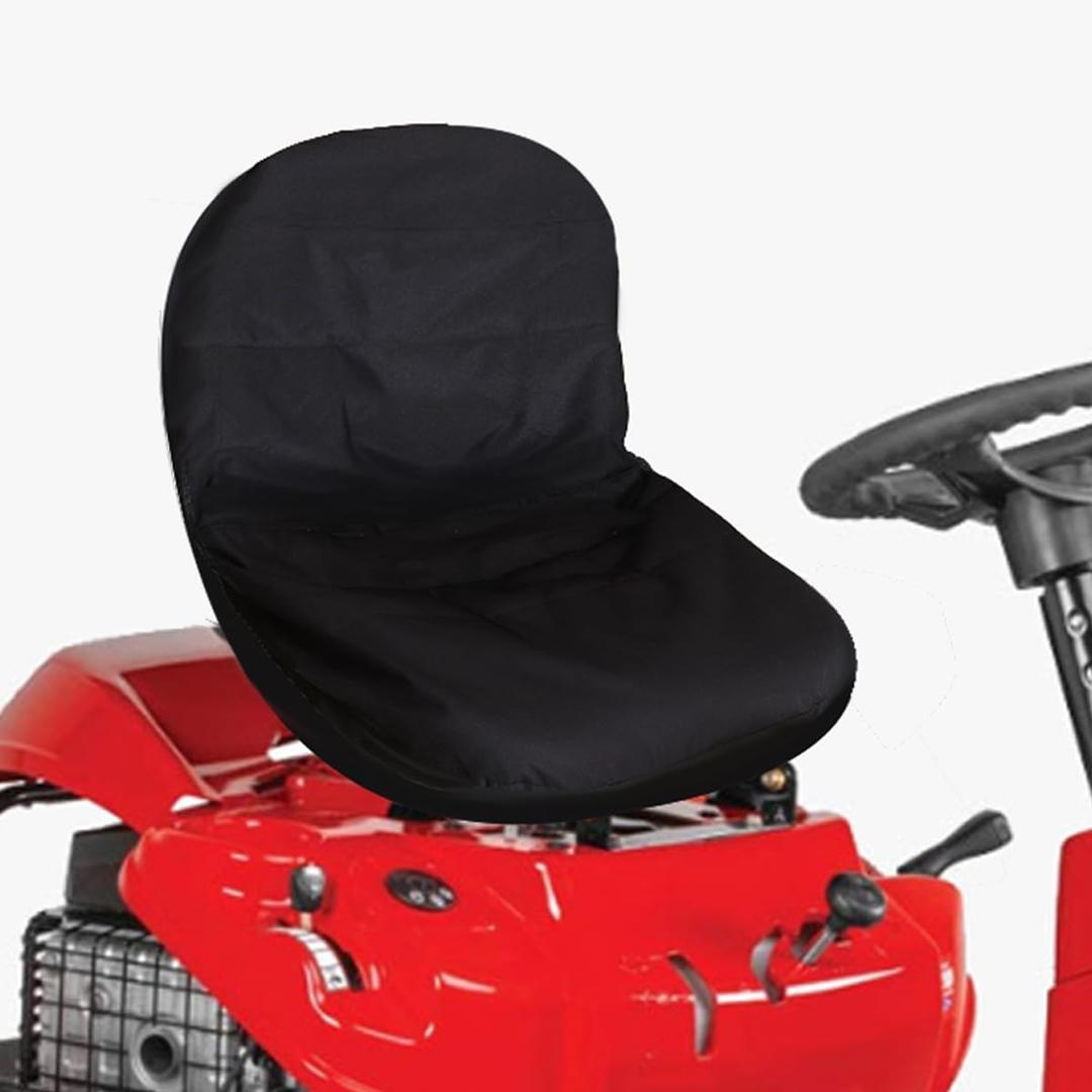 Riding Lawn Mower Seat Cover Compatible with John Deere,Lawn Tractor Seat Cover(Medium) (Black)