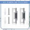 Sawysine 4 Pcs 18 to 28 Inch White Adjustable Curtain Rod Set Heavy Duty Door Curtain Rod Flat Sash Rods Hardware Included for Home Windows Kitchen Bathroom Sidelights