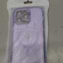 LoeoeL for iPhone 16 Pro Max Case Clear Mag Safe, Magnetic Transparent TPU Silicone Compatible with Magsafe Phone Case for Women, Slim Thin Glossy Non-Yellowing Bright Hard Plastic, Purple Lavender (Lilac)