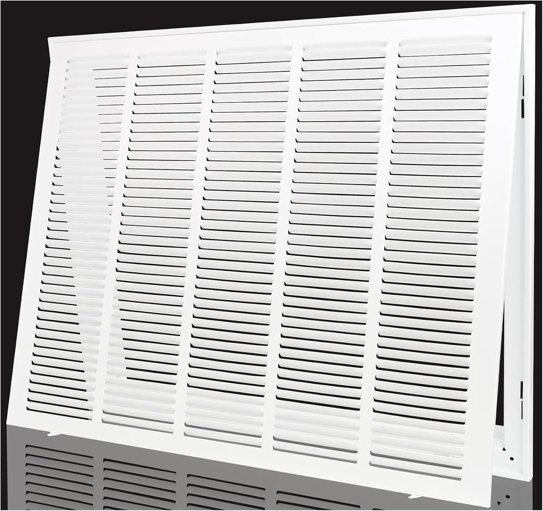 Return Air Filter Grille 25x20,Air Return Vent Cover for 25"W x 20"H Duct Opening,Steel HVAC Vent Covers for Wall and Ceiling,Holds 1" Thick AC Filter, For 25''w20''h-duct Opening
