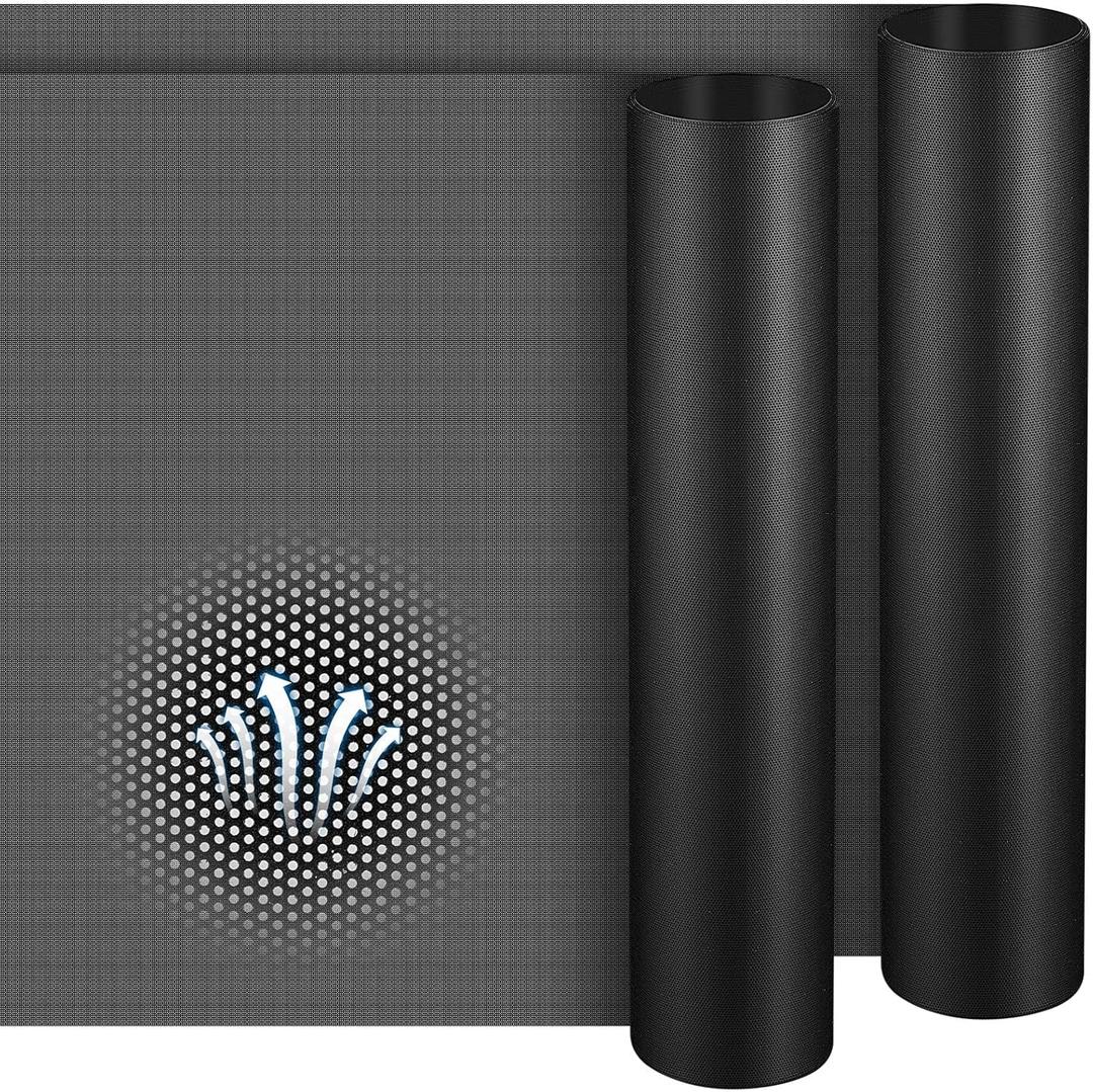 Woanger 2 Pack PC Dust Filter Roll 1000x300mm PVC Mesh Cover for PC Case, Gaming Rigs & Office Computers, 0.5mm Holes(Black)