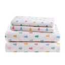 Intelligent Design Flannel Sheets Full, Cozy Soft 100% Cotton Flannel Bedding, Printed Warm Full Sheets Set, Ultra Soft Cold Weather Bed Sheet Set, Tree Block, 4 Piece