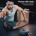 SURITCH for SHOKZ OpenFit Case Cover, Shockproof Magnetic Cases for SHOKZ OpenFit Open-Ear Earbuds True Wireless Bluetooth Headphones, Protective Cover with Magnetic Lid Lock & Carabiner, Navy