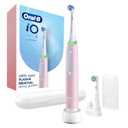 Oral-B Rechargeable Electric Toothbrush, iO3 Limited Deep Clean, 3 Cleaning Modes, Visual Pressure Sensor to Protect Gums, 2 Brush Heads, Travel Case, Azalea Pink