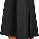Made By Johnny Women's High Elastic Waistband Wide Leg Palazzo Culotte Gaucho Capri Pants (2XL) (Black)