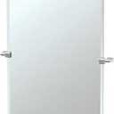 Gatco 4389S Bleu Rectangle Wall Mirror, Satin Nickel, 31.5-inch