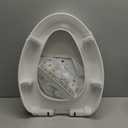 ELONGATED toilet seat risers for seniors, Slow Close, Elevated toilet seat, Heavy Duty, Never Loosen, Raised toilet seat elongated bowl, White(18.5)