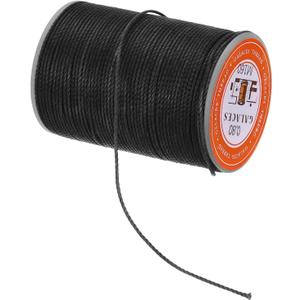 MECCANIXITY Waxed Cord 0.8mm 60 Yards Wax Bead Thread String Waxed Thread Beading Leather for Jewelry Making Leather Sewing Dark Green