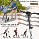 WAYPLUS KS1 Kick Scooter for Ages 6+,Kid, Teens & Adults. Max Load 240 LBS. Foldable, Lightweight, 8IN Big Wheels for Kids, Teen and Adults, 4 Adjustable Levels. Bearing ABEC9 FED Fitness